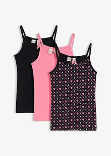 Top con morbido cotone biologico (pacco da 3), bonprix Top con morbido cotone biologico (pacco da 3), bonprix