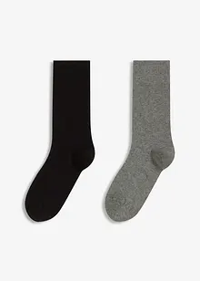 Calze in misto cotone biologico e lana merino (pacco da 2 paia), bonprix Calze in misto cotone biologico e lana merino (pacco da 2 paia), bonprix
