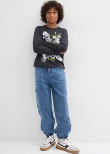 Jeans cargo elasticizzati con elastico in vita, loose fit, bonprix Jeans cargo elasticizzati con elastico in vita, loose fit, bonprix