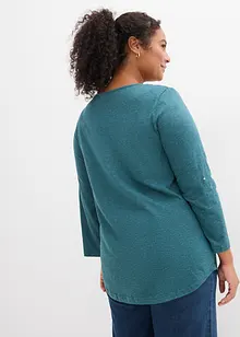 Maglia serafino in cotone con bottoni, bonprix Maglia serafino in cotone con bottoni, bonprix