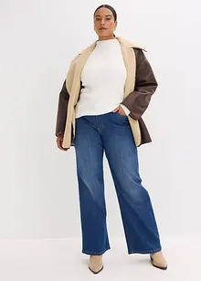 Maglione a coste in misto viscosa fluente, bonprix Maglione a coste in misto viscosa fluente, bonprix