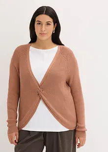 Maglione a coste in misto viscosa fluente, bonprix Maglione a coste in misto viscosa fluente, bonprix