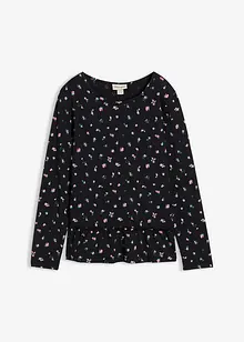 Maglia a maniche lunghe in misto cotone biologico elasticizzato, bonprix Maglia a maniche lunghe in misto cotone biologico elasticizzato, bonprix