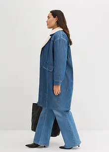 Cappotto invernale in denim con calda fodera teddy, bonprix Cappotto invernale in denim con calda fodera teddy, bonprix