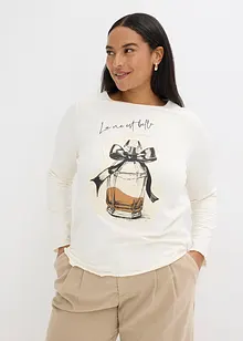 Maglia a maniche lunghe in cotone elasticizzato, bonprix Maglia a maniche lunghe in cotone elasticizzato, bonprix