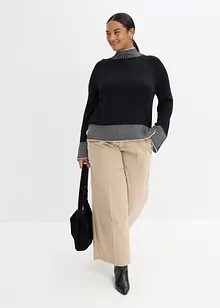 Maglione con collo dritto in misto cachemire, bonprix Maglione con collo dritto in misto cachemire, bonprix