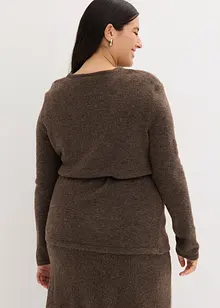 Maglia con percentuale di lana e cinturina in similpelle, bonprix Maglia con percentuale di lana e cinturina in similpelle, bonprix