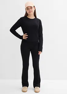 Maglia a maniche lunghe e pantaloni di jersey a coste (set 2 pezzi), bonprix Maglia a maniche lunghe e pantaloni di jersey a coste (set 2 pezzi), bonprix