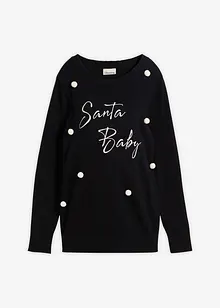 Maglione prémaman natalizio in cotone biologico, bonprix Maglione prémaman natalizio in cotone biologico, bonprix