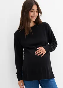 Maglione prémaman in morbido cotone biologico con spacchi per l'allattamento, bonprix Maglione prémaman in morbido cotone biologico con spacchi per l'allattamento, bonprix