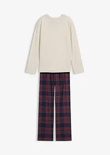 Pigiama con pantaloni in flanella di cotone morbido, bonprix Pigiama con pantaloni in flanella di cotone morbido, bonprix