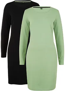 Abito in jersey aderente (pacco da 2), bonprix Abito in jersey aderente (pacco da 2), bonprix