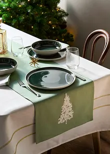 Runner tavolo in cotone biologico con ricami in punto spugna, bonprix Runner tavolo in cotone biologico con ricami in punto spugna, bonprix