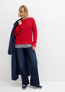 Maglione con inserto di camicia, bonprix Maglione con inserto di camicia, bonprix