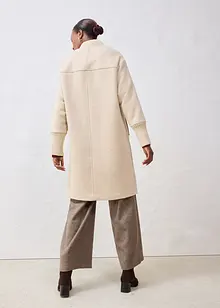 Giaccone in lana con finiture a maglia, bonprix Giaccone in lana con finiture a maglia, bonprix