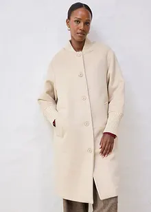 Giaccone in lana con finiture a maglia, bonprix Giaccone in lana con finiture a maglia, bonprix