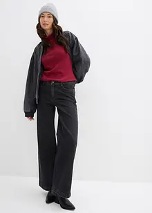 Jeans wide leg extra lunghi, vita media, bonprix Jeans wide leg extra lunghi, vita media, bonprix
