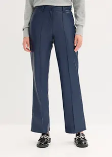 Pantaloni in similpelle con piega, wide leg, bonprix Pantaloni in similpelle con piega, wide leg, bonprix
