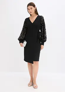 Abito midi con paillettes alle maniche, bonprix Abito midi con paillettes alle maniche, bonprix