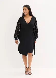 Abito midi con paillettes alle maniche, bonprix Abito midi con paillettes alle maniche, bonprix