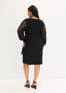 Abito midi con paillettes alle maniche, bonprix Abito midi con paillettes alle maniche, bonprix