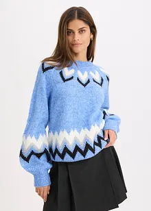 Maglione norvegese con righe glitterate, bonprix Maglione norvegese con righe glitterate, bonprix