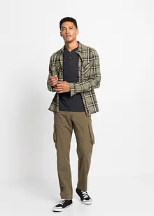Maglia serafino a maniche lunghe in puro cotone biologico (pacco da 2), bonprix Maglia serafino a maniche lunghe in puro cotone biologico (pacco da 2), bonprix