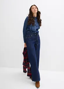 Jeans wide leg, vita media, bonprix Jeans wide leg, vita media, bonprix
