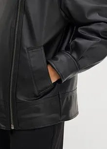 Giacca in similpelle con pelliccia sintetica leopardata, bonprix Giacca in similpelle con pelliccia sintetica leopardata, bonprix