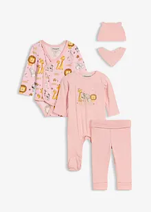 Corredino base per neonato in puro cotone biologico (set 5 pezzi), bonprix Corredino base per neonato in puro cotone biologico (set 5 pezzi), bonprix