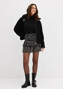 Gonna a balze in crinkle operato, bonprix Gonna a balze in crinkle operato, bonprix