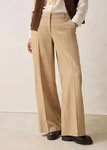 Pantaloni in misto lana con struttura a spina di pesce, bonprix Pantaloni in misto lana con struttura a spina di pesce, bonprix