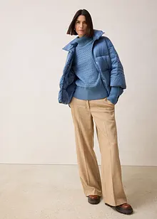 Piumino con piume riciclate e maniche di maglia, bonprix Piumino con piume riciclate e maniche di maglia, bonprix