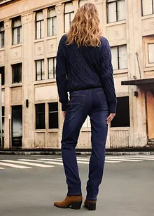 Jeans termici a gamba dritta con girovita comodo, vita media, bonprix Jeans termici a gamba dritta con girovita comodo, vita media, bonprix