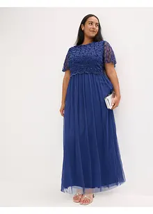 Abito lungo in fine tulle con ricamo e paillettes, bonprix Abito lungo in fine tulle con ricamo e paillettes, bonprix