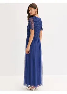 Abito lungo in fine tulle con ricamo e paillettes, bonprix Abito lungo in fine tulle con ricamo e paillettes, bonprix