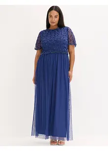 Abito lungo in fine tulle con ricamo e paillettes, bonprix Abito lungo in fine tulle con ricamo e paillettes, bonprix