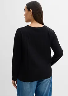 Maglia a maniche lunghe in puro cotone biologico, bonprix Maglia a maniche lunghe in puro cotone biologico, bonprix