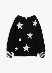 Maglione oversize con stelle, bonprix Maglione oversize con stelle, bonprix