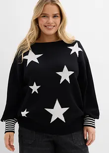 Maglione oversize con stelle, bonprix Maglione oversize con stelle, bonprix