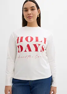 Maglia a maniche lunghe in misto cotone biologico, bonprix Maglia a maniche lunghe in misto cotone biologico, bonprix