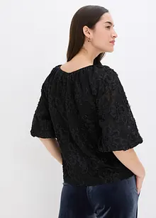 Blusa con motivo floreale operato, bonprix Blusa con motivo floreale operato, bonprix