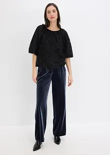 Blusa con motivo floreale operato, bonprix Blusa con motivo floreale operato, bonprix