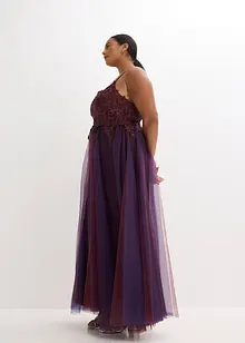 Abito lungo in tulle delicato con pizzo, bonprix Abito lungo in tulle delicato con pizzo, bonprix