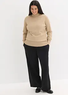 Pantaloni in jersey con inserti di satin, bonprix Pantaloni in jersey con inserti di satin, bonprix