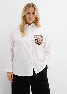 Camicia oversize con tasca a contrasto, bonprix Camicia oversize con tasca a contrasto, bonprix