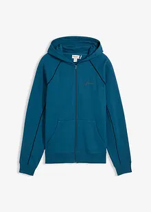 Felpa con zip e dettagli a contrasto in puro cotone, bonprix Felpa con zip e dettagli a contrasto in puro cotone, bonprix