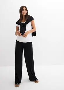 Pantaloni prémaman a gamba larga in morbido punto di Roma, bonprix Pantaloni prémaman a gamba larga in morbido punto di Roma, bonprix