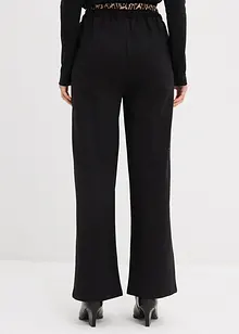 Pantaloni in felpa larghi con girovita a contrasto, bonprix Pantaloni in felpa larghi con girovita a contrasto, bonprix