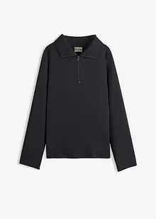Maglione con mezza zip in misto viscosa, bonprix Maglione con mezza zip in misto viscosa, bonprix